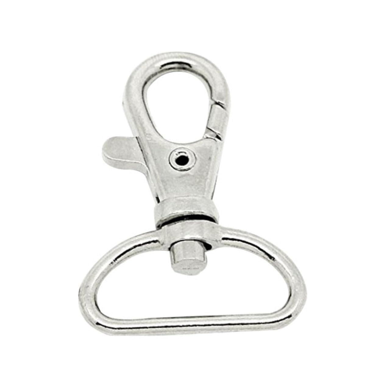 KALLORY Metal Snap Hooks Swivel Clasp 30pcs Zinc Alloy Dog Clip Keychain Trigger Snap Hook for Bag Keychain Clasp Silver