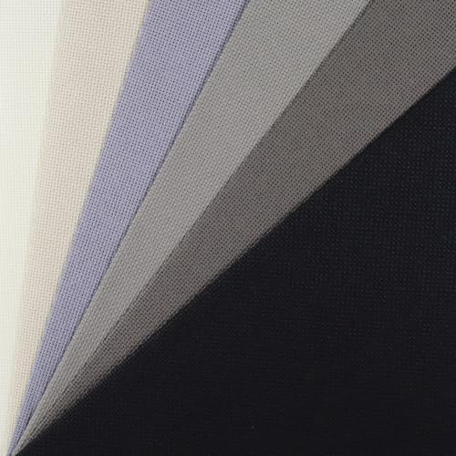 Image of KCS 6 pc of 12 inch x 18 inch (30cmx45cm) Counted Cotton Aida Cloth Cross Stitch Fabric (18CT-I)
