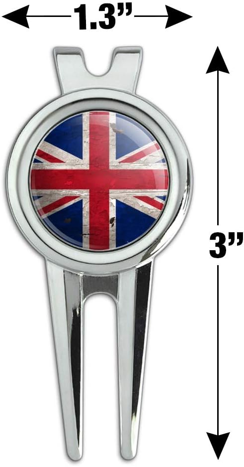 review GRAPHICS & MORE Rustic Distressed United Kingdom British Flag Golf Divot Repair Tool and Ball Marker