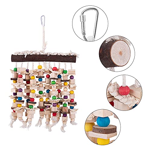 Deloky Large Bird Parrot Chewing Toy -Natural Wooden Blocks Bird Parrot Tearing Toys Suggested For Large Macaws Cokatoos,African Grey And A Variety Of Amazon Parrots (Natural) #TOP2