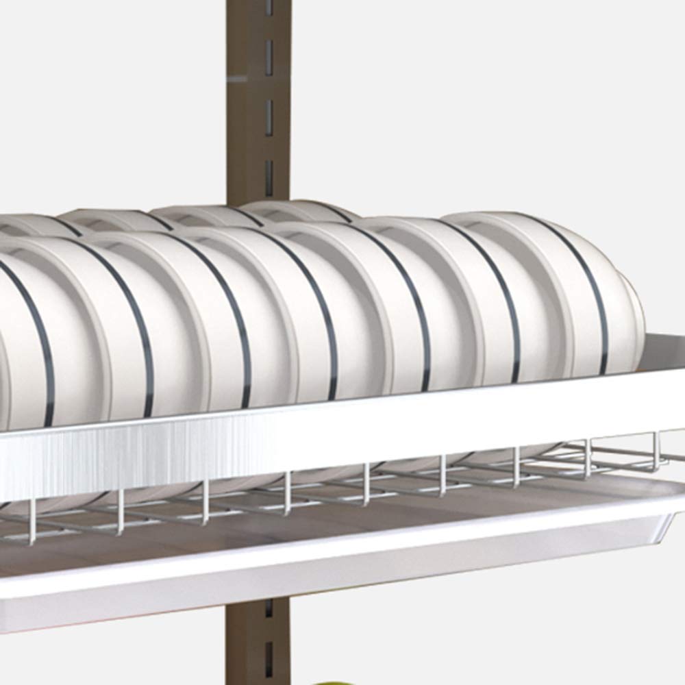 Storage rack Acciaio Inossidabile 201 Mensole da Parete Mensola angolare Slot Indipendente Risparmio Di Spazio (Portanti: 20 Kg) Bene/Argento / 5cm