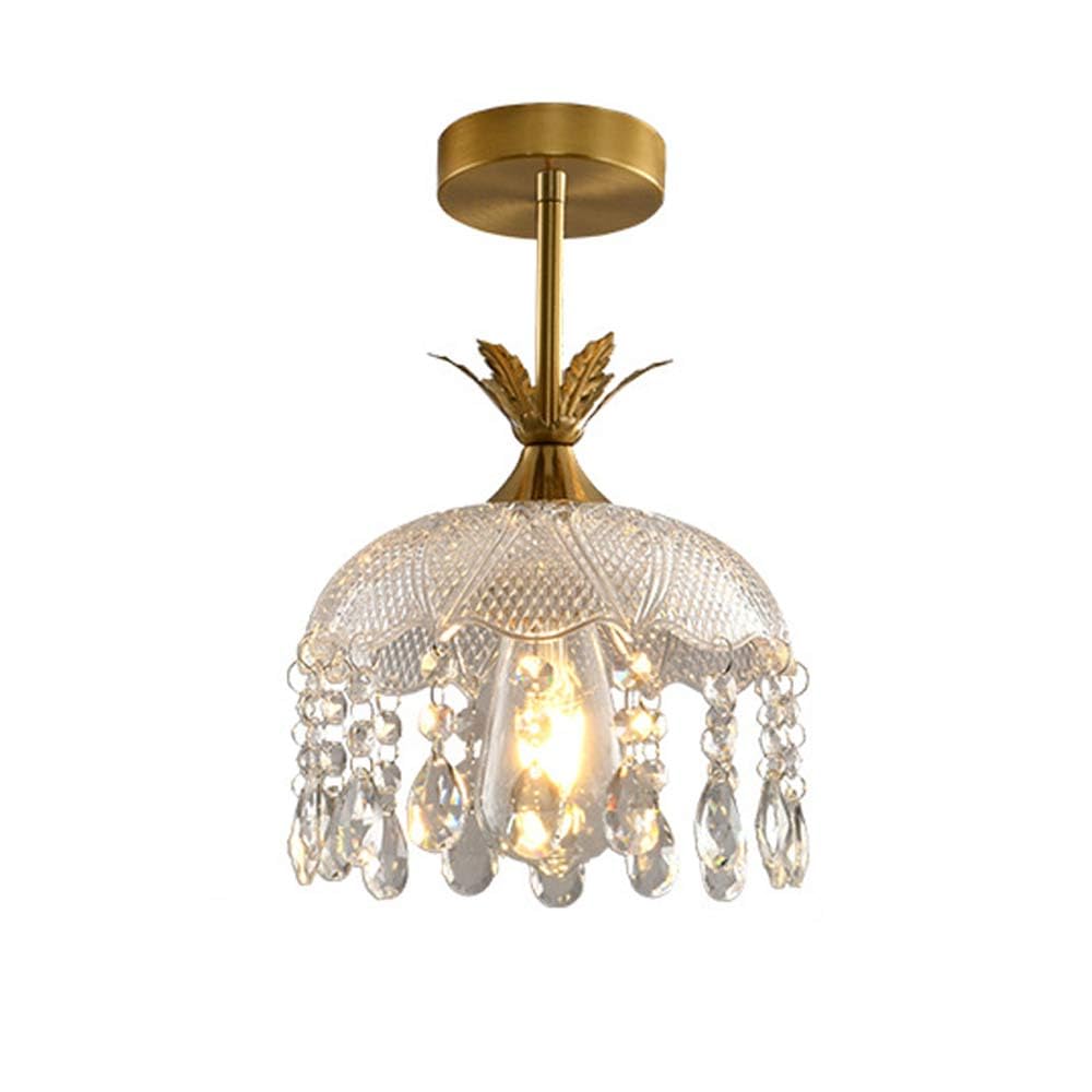 Mini lustre en cristal doré, un plafonnier moderne chic pour illuminer votre salle à manger