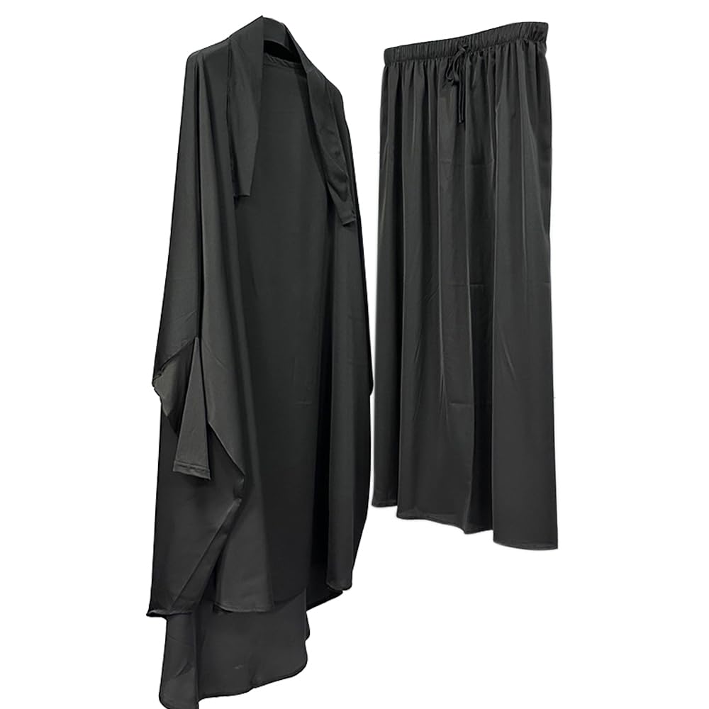 HOOTO Women's Full Cover Two Pieces Long Skirt Modest Full Length Prayer Dress