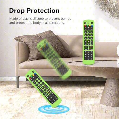 Image of RAYA Silicone Cover Compatible with Jio Tv Set Top Box Remote Protective Case with Lanyard [ Remote NOT Included ] (Green)