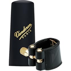 Saxo Tenor Selmer Mark Vi Segunda Mano Vandoren LC28P - Abrazadera de cuero con boquillero de plástico para saxofón tenor