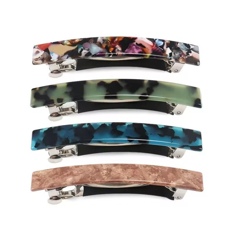 Hair Barrette for Women, 3 Inch Acetate Small Clips, Tortoise Shell, No Slip, for Fine Thin Thick Hair, 4 Pcs Girls Accessories-image-39