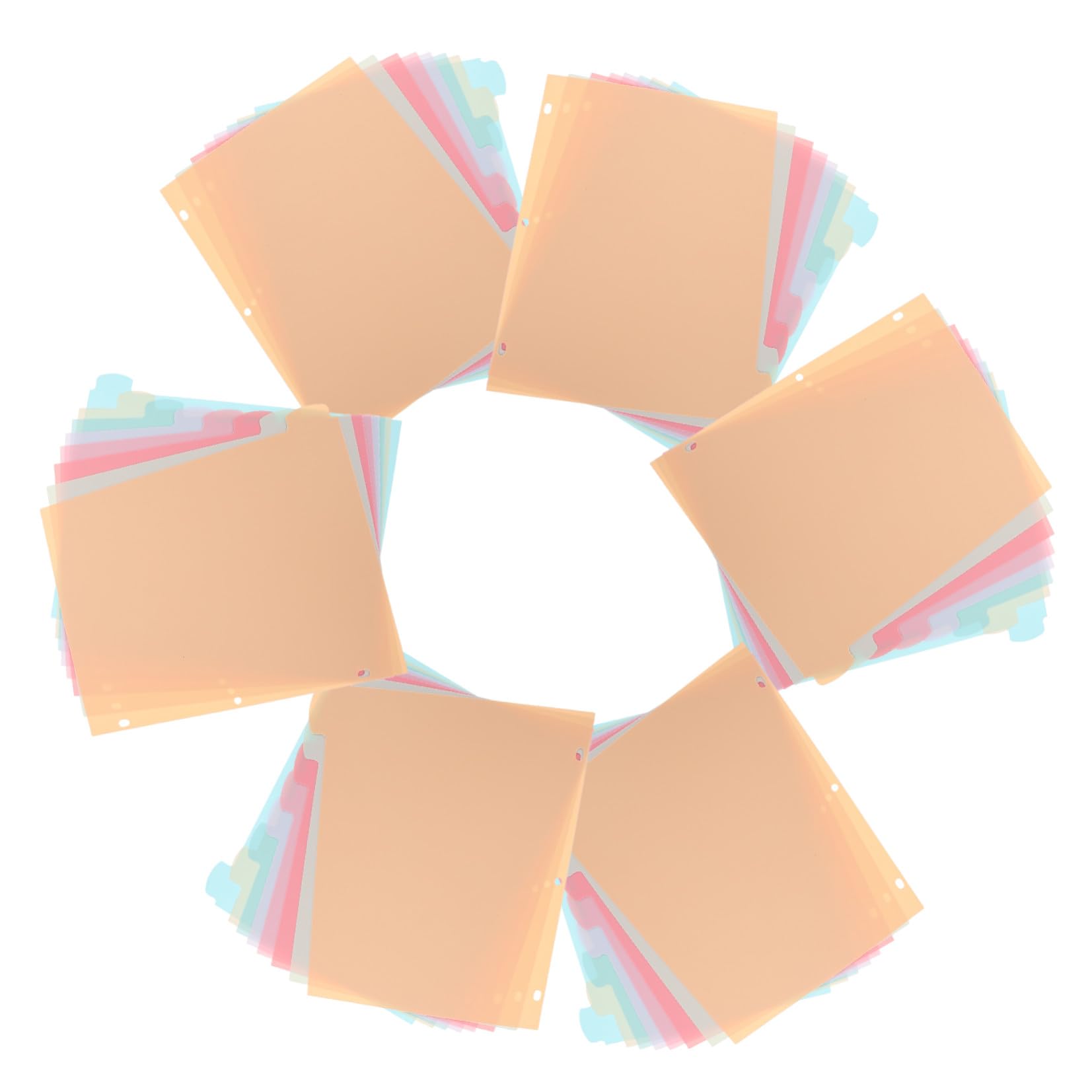 OSALADI 48 Pezzi Divisori per Raccoglitore Mobili Colorati Formato per Ufficio e Scuola Materiali Resistenti e Facili da Scrivere
