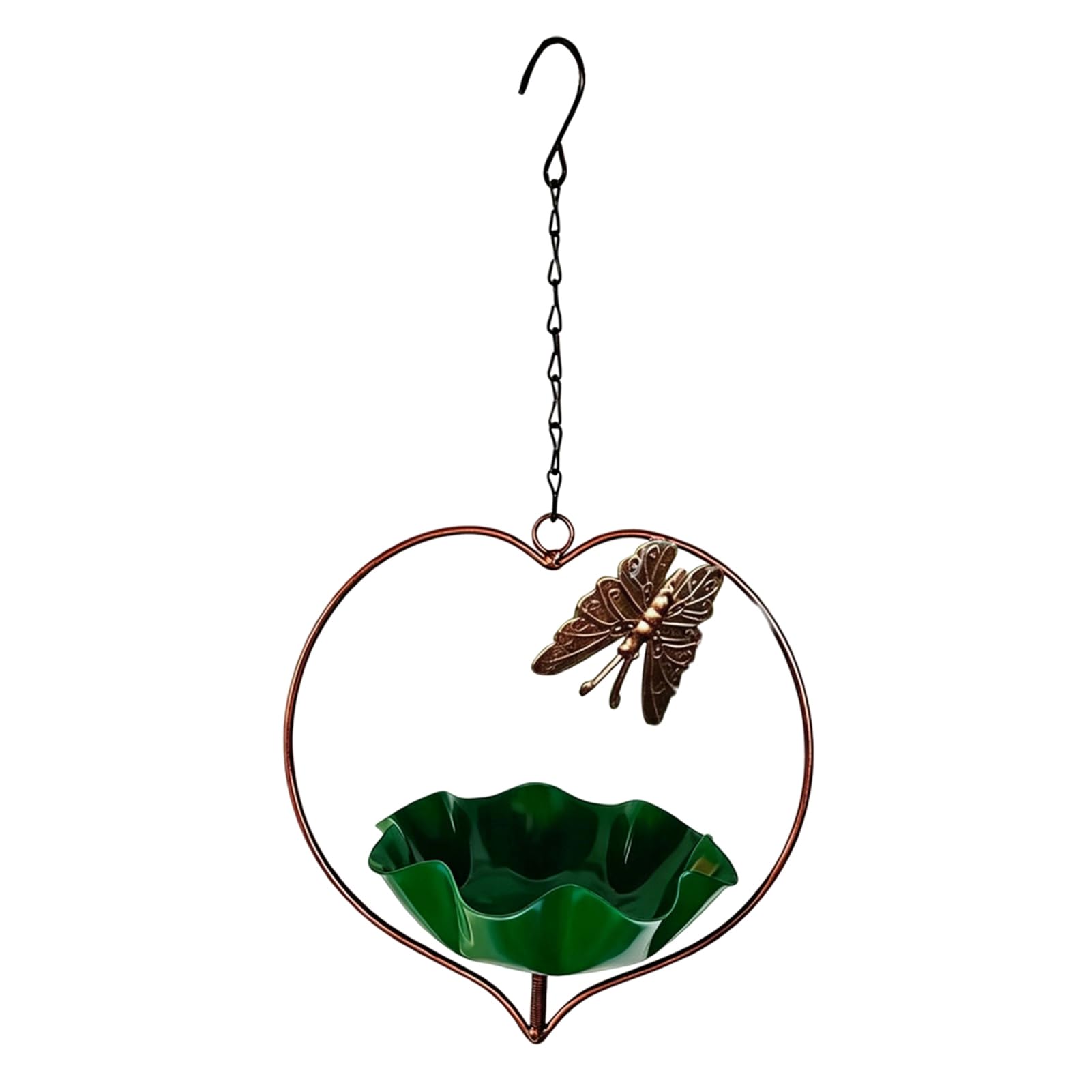 matumou Outside Hummingbird Feeder, Weather-proof Metal Bath, Hanging Feeding Bowl for Outdoor Garden Patio Yard