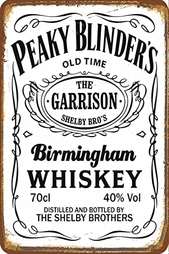 Peaky Blinder‘s Vintage Metal Tin Sign Funny Poster for Home Bar People Cave Wall Decor Creative Gift 8x12 Inch
