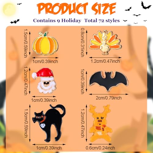 108 Pairs Holiday Earrings for Women Holiday Earrings Variety Pack Summer Fall Thanksgiving Gifts Party Favors2