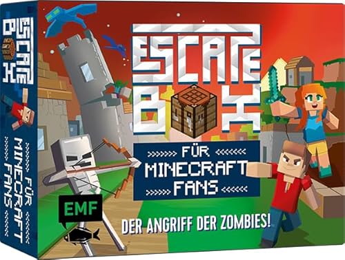 Edition Michael Fischer GmbH Die Escape-Box für Minecraft-Fans: Der Angriff der Zombies!: Die Zeit läuft - schafft Ihr es die Rätsel zu lösen, um euer Dorf zu retten? Für 2-5 Kinder ab 7 Jahren