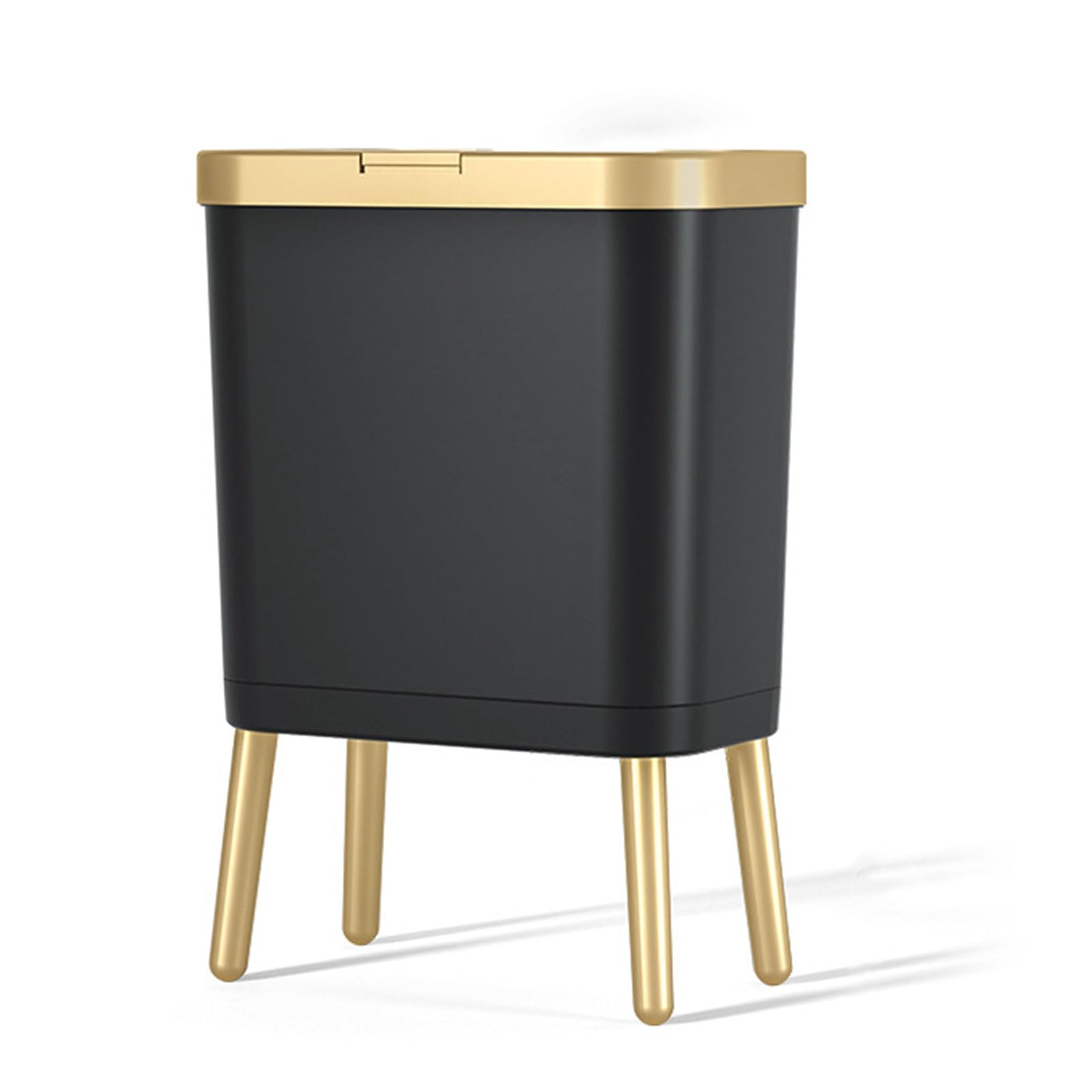 Buxuaaaa Standing Trash Can Large Capacity Trash Container with Press Open Lid Waste Basket Garbage Can Kitchen Bathroom Trashcan