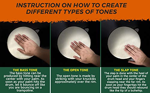 image for B.N.D TOP Drum Djembe is a Rope goat skin Covered Goblet African Drum 