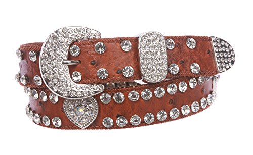 Ceinture cœur autruche fille beltiscool accessoire mode 2.5cm