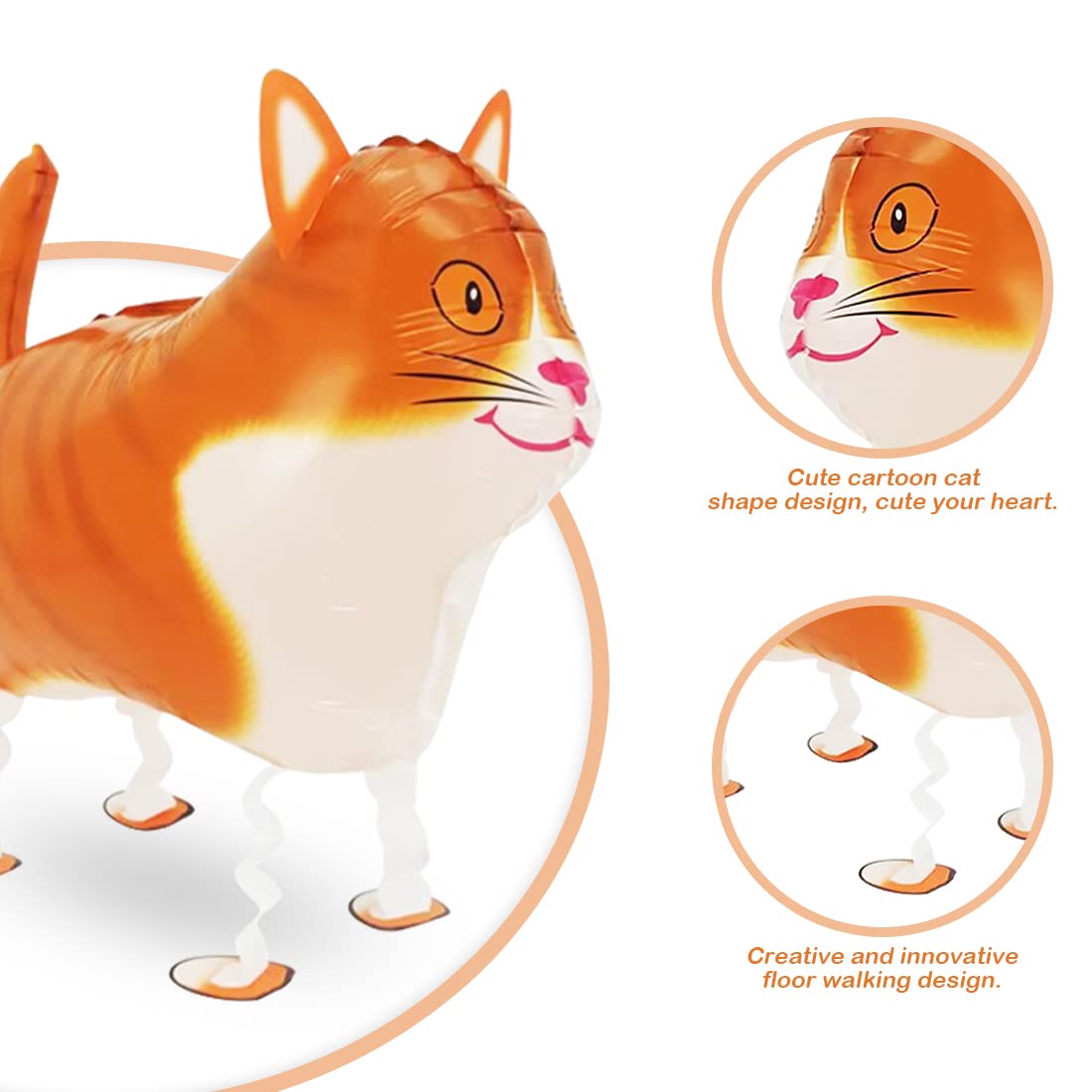 10 Palloncini Per Feste A Tema Gatto In Alluminio - Decorazioni Di Compleanno Con Foglio A Forma Di Gatto - Kit Festa Per Bambini E Amanti Dei Felini