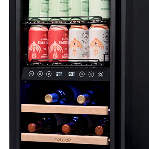 Newair NWB057BSD0 24 Inch Wine And Beverage Refrigerator, 13 Bottle And 48 Can Dual Zone Drink Cooler, Black Stainless Steel Built-In Beer And Wine Cooler Refrigerator thumb #12