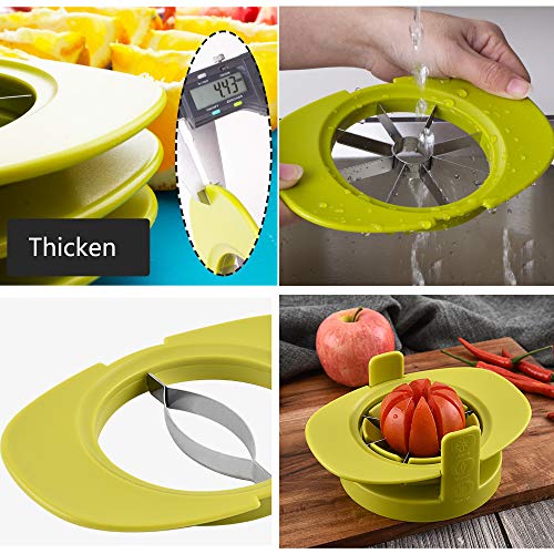 4 In 1 Fruitsnijset, Multifunctionele Fruitsnijder Inclusief 3 Verschillende Roestvrijstalen Scherpe Mesjes Appelmes/Mangosnijder/Tomatensnijder, Appelsnijder, fruitsnijmachines keukengereedschap - Image 7