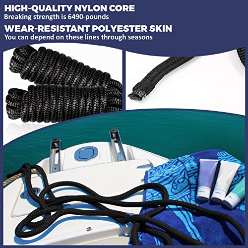 Image of Double Braided Nylon Dock Line, Exceptional Nylon Rigging Line, Highly Dock line and Oil Resistance