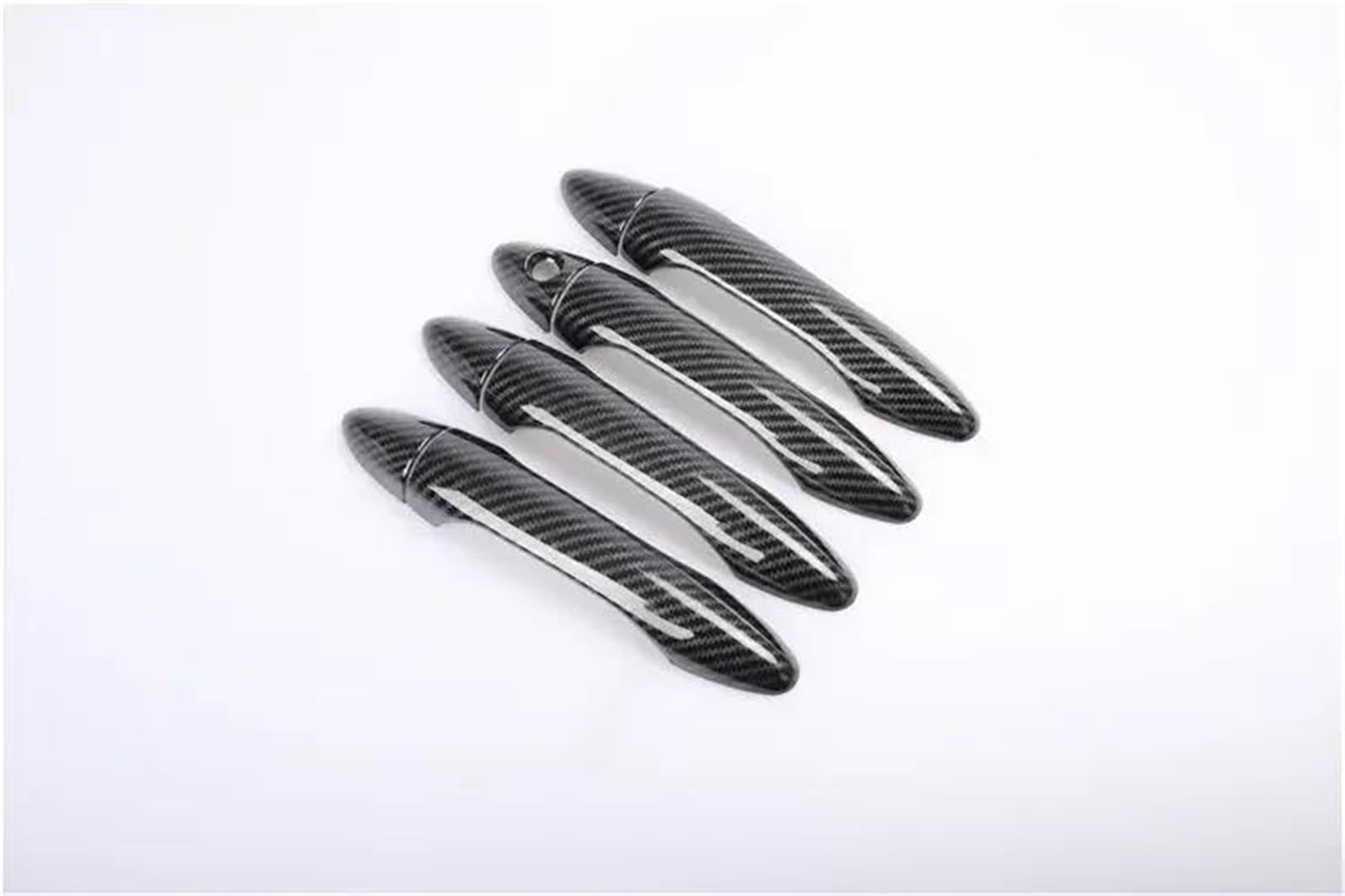 JTWMTY Carbon Fiber Chrome Car Door Handle Cover Trim Sticker Accessories for Kia for Optima K5 TF MK3 2011 2012-2015(Carbon 0 Button)