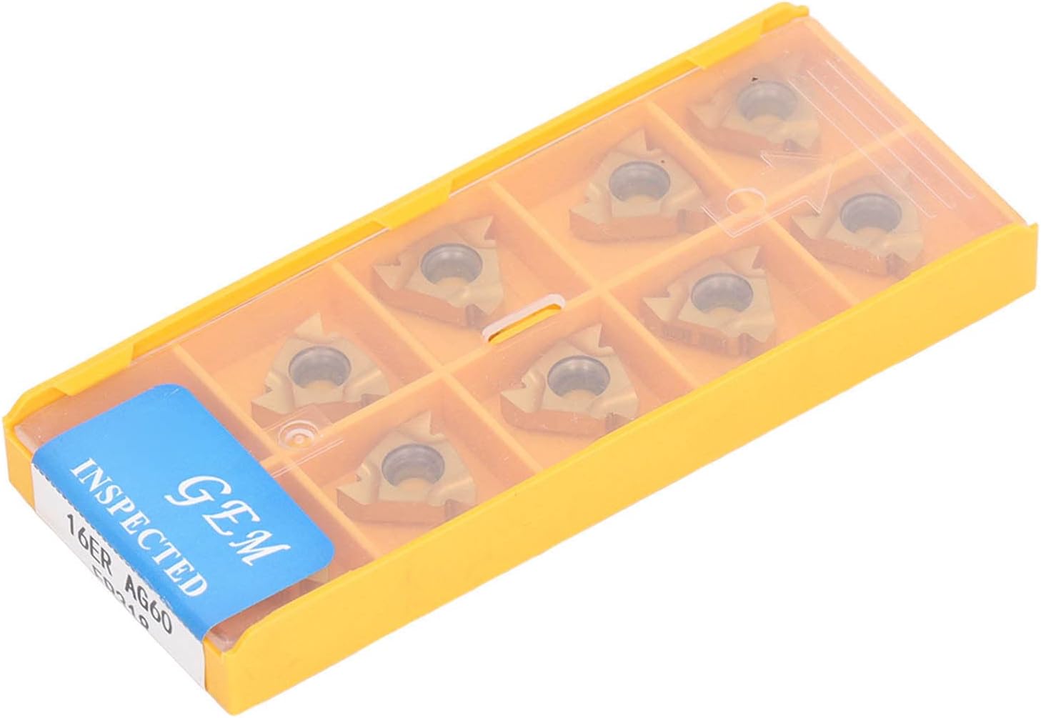 10Pcs External Threading Inserts High Precision Durable Carbide Inserts for CNC Turning and Stainless Steel Processing with Storage Box
