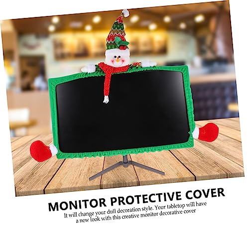 Protector de pantalla de televisión navideño y vitrina de computadora 3 piezas 6