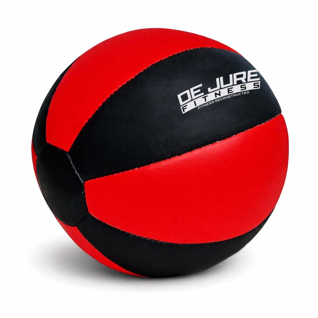 DE JURE FITNESS Leather Medicine Ball for Men & Women | Low Bounce Gym Ball for Strength Training | Durable Leather Surface with Strong Grip | Home & Commercial Gym Fitness Weight Ball (2 KG)-image-24