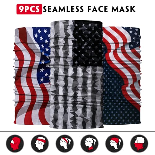 Image of Neck Gaiter for Men Women Headwear Bandana Head Wrap Face Scarf Mask Cover Warmer Balaclava-Seamless & Versatile