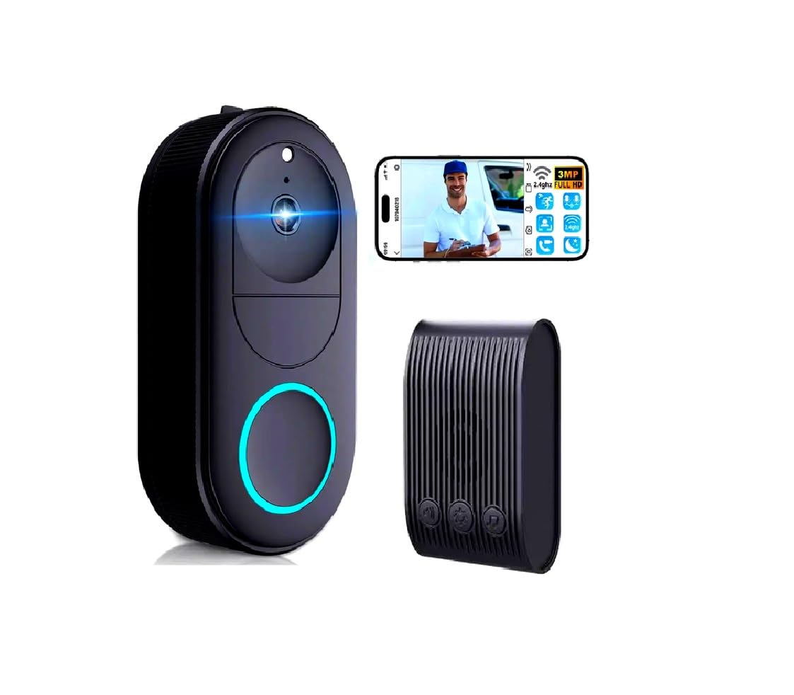 Clefairy Video Doorbell Home/Outdoor, 2.4 Ghz WiFi Wireless 1080P Doorbell Camera, Night Vision, Two-Way Audio, Cloud Storage with Indoor Wireless Chime-image-22