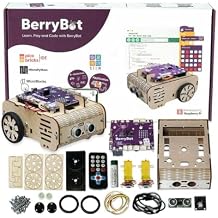 BerryBot Programmable Robot Kit with Raspberry Pi RP2040 | STEM Learning, Graphical Coding, Easy Assembly, Obstacle Avoidance, Line and Light Tracking, Sumo Battle Modes, Scratch Robot