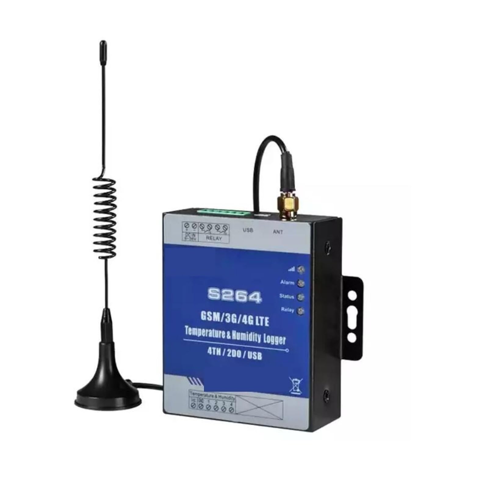 Garagentoröffner, Drahtloser Temperatur-Feuchtigkeits-Datenlogger 3G 4G LTE-Überwachungssystem Ferndatenerfassung RTU mit Temperatursensor(2G y temp sensor)
