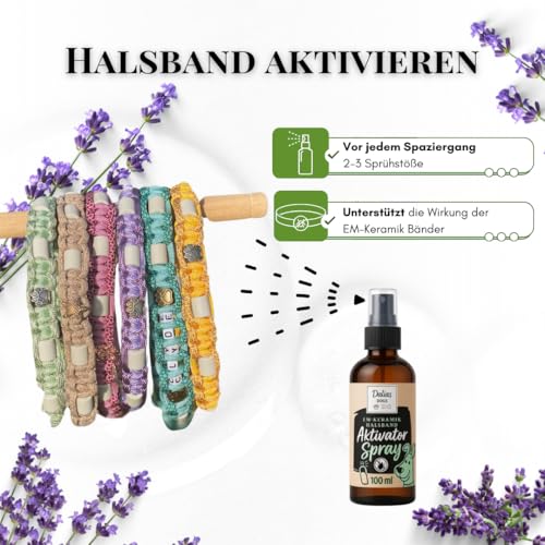 Dalias Dogs EM-Aktivator Spray - Reaktiviert EM-Keramik Halsbänder – Booster für Resonanzwirkung – Unterstützt natürliches Haut- & Fellmilieu – 100 ml