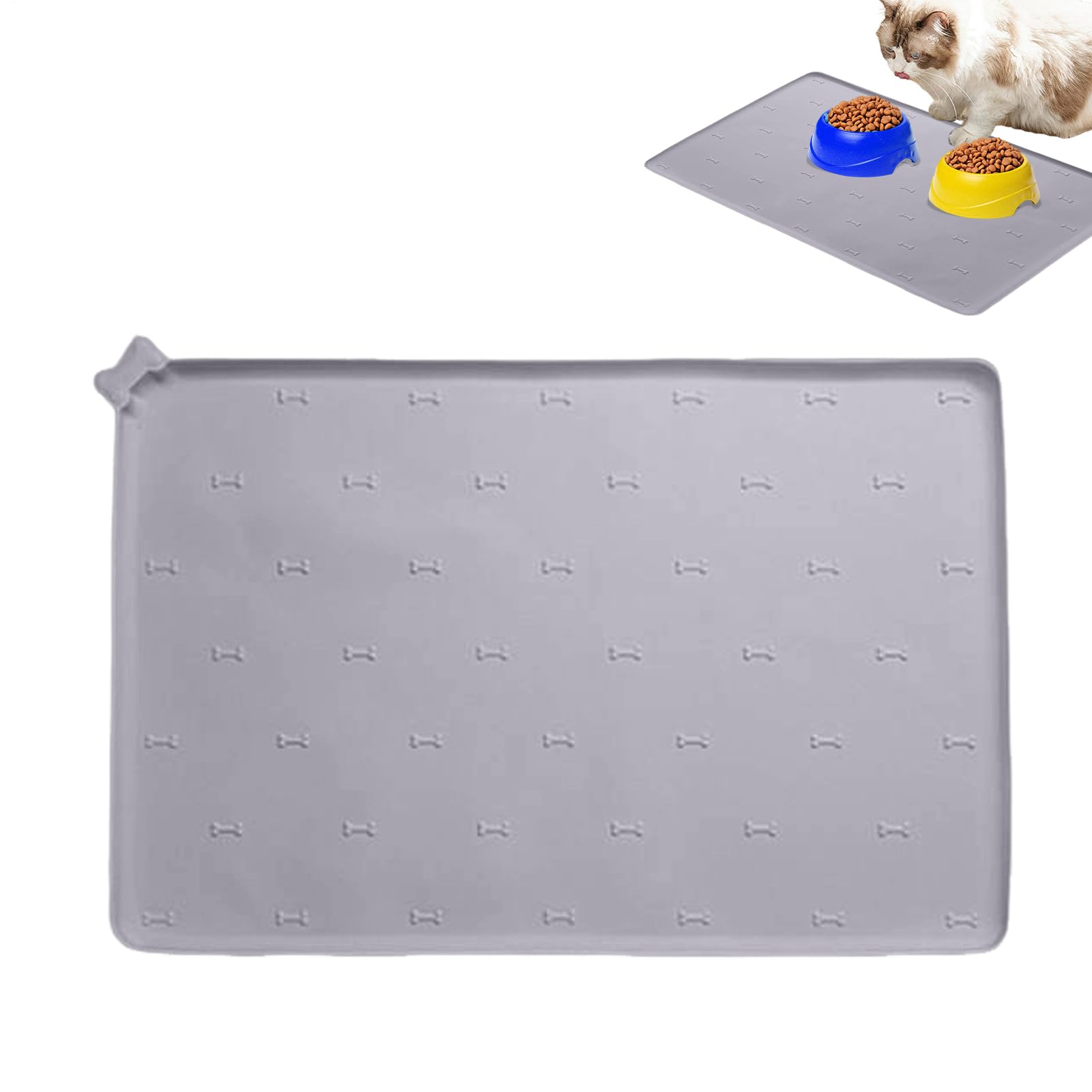 Tapis de bol pour animaux en silicone antidérapant de 60x40 cm