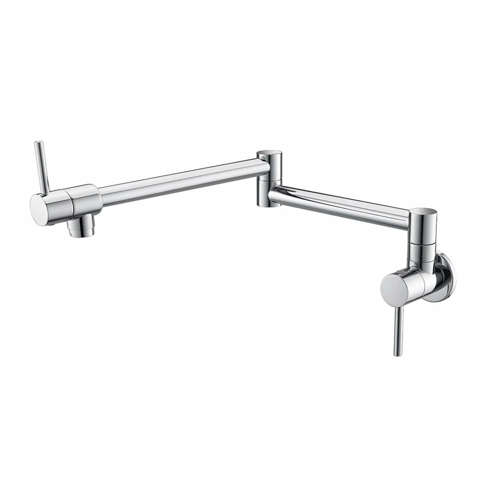 ZQFHSX Brass Wall Mounted Kitchen Pot Filler Faucet Swivel Folding Retractable Rotary Stretch Basin Sink Tap for Most Scenarios(Chrome)