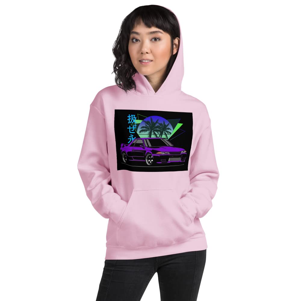 Vaporwave Aesthetic R33 GTR Skyline JDM Tuner Drift Racing graficzna bluza z kapturem bluza z kapturem
