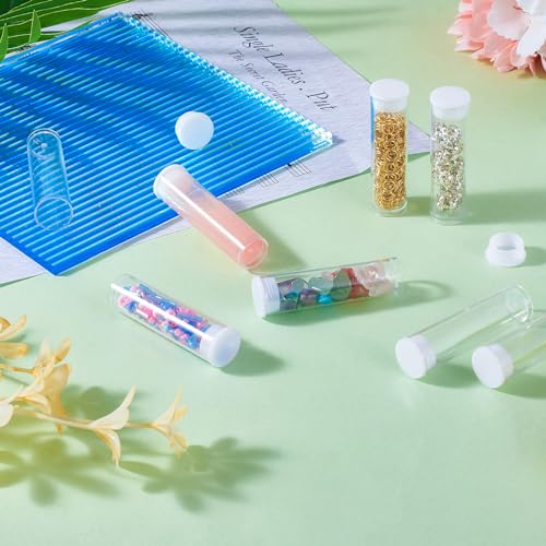 image for Craftdady 100Pcs Transparent Clear Plastic Small Empty Storage Tubes B