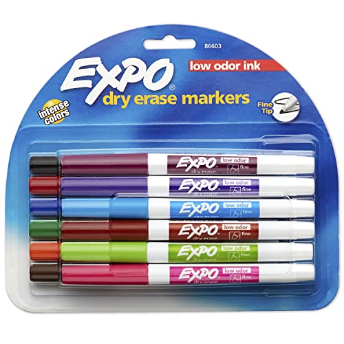 EXPO Low Odor Fine Tip Dry Erase Marker Fine Point Markers Whiteboard Markers