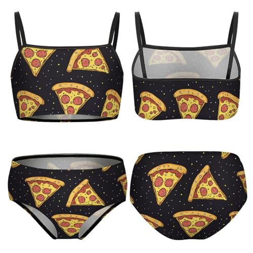 Pizza Food Print Girls Bikini Swimsuit Two Piece Bathing Suit Beach Swimwear3