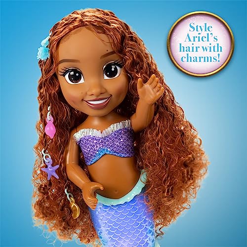 Disney The Little Mermaid Ariel Doll With Hair Charms! Feature Singing & Talking Doll, Accessories Activate Music & Magical Lights - Play In & Out Of Water! #TOP1
