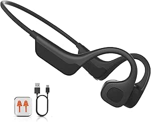 Bone Conduction Headphones Bluetooth Headphones Wireless Earbuds Running Headset Wireless Bone Conduction Headphone Bluetooth 5.3 with Mic Open Ear Headphone IPX7 Waterproof Swimming Sport Earphones asin的图片