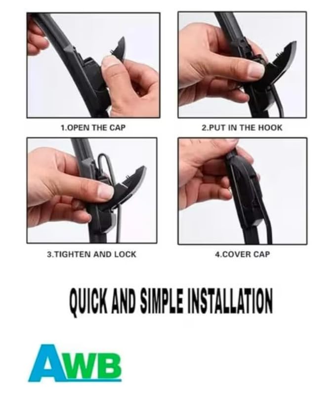Image of AWB Frameless 24 inch18 inch All-Season OE Replacement Wiper Blades Compatible with Skoda Kylaq(Pack of 2)