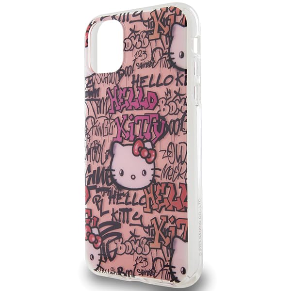 CG MOBILE Hello Kitty HKHCN61LIKHET - Custodia rigida per iPhone 11/Xr 6,1'', colore: Argento