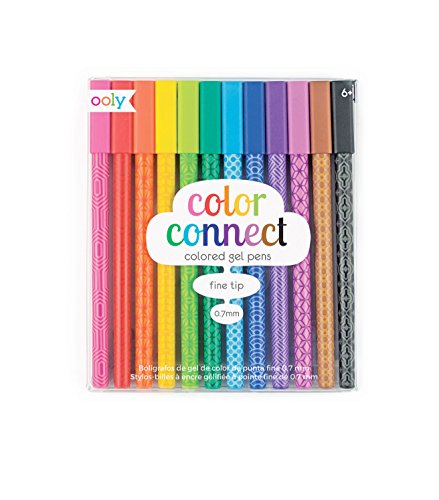 OOLY, Color Connect Colored Gel Pens, Fine Tip, Set of 12