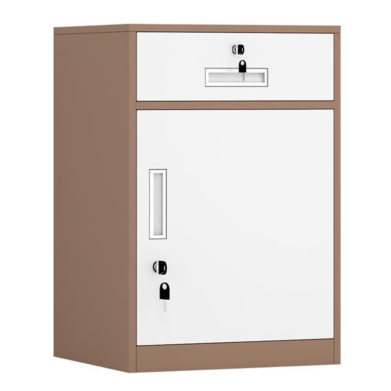 Armadietto portadocumenti verticale con serratura e supporto per stampante regolabile in altezza per ufficio e casa, cassetti sicuri per documenti, documenti e accessori, 65 cm/85 cm