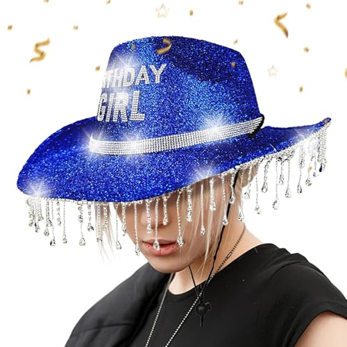 Chapeaux avec pierres brillantes pour adultes en denim lavé