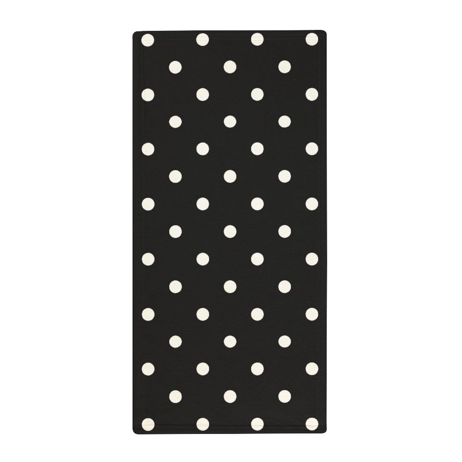 Polka Dot Black White Simple Pattern Coral Fleece Towel Fast Dry Super Absorbent Washcloths for Beach Bath Pool