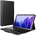 Price comparison product image TECHGEAR Keyboard Case for Samsung Galaxy Tab A7 10.4" 2022/2020 (SM-T500 T503 T505 T509) [Strike Folio] PU Leather Stand Case with Built in Detachable Bluetooth Wireless UK QWERTY Keyboard (Black)