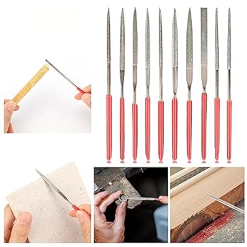 Utoolmart Diamond Needle File, 2-Pieces Mini Diamond Needle File Set