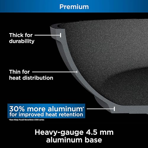 Ninja Foodi NeverStick Professional 12-Piece Cookware Set, Hard-Anodized, Nonstick, Durable & Oven Safe to 500°F, Slate Grey, C39800