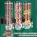 Cyeelves Triple Food Dispenser Wall Mounted Cereal Dispenser, Grains Dispenser Wall Mounted Dry Food Dispenser with 3 Cup, Candy Dispenser Snack Container for Kitchen Store Nut Coffee Beans 4.5L