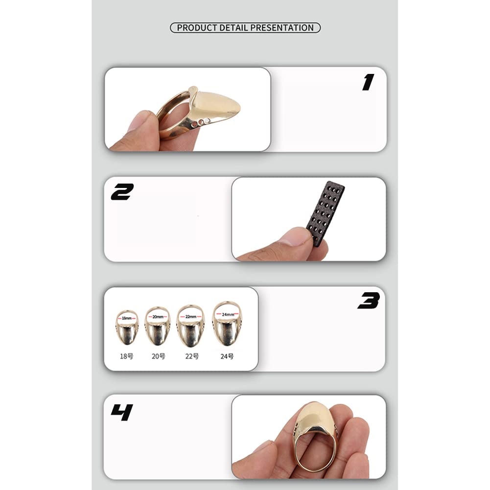 ZSHJG Tir à L'arc Anneau De Pouce Traditionnel En Argent Onglet Doigt 5 Tailles Protecteur De Doigt Indolore De La Main De L'archer Chasse Tir Tir à L'arc Doigt Garde (ID:19mm